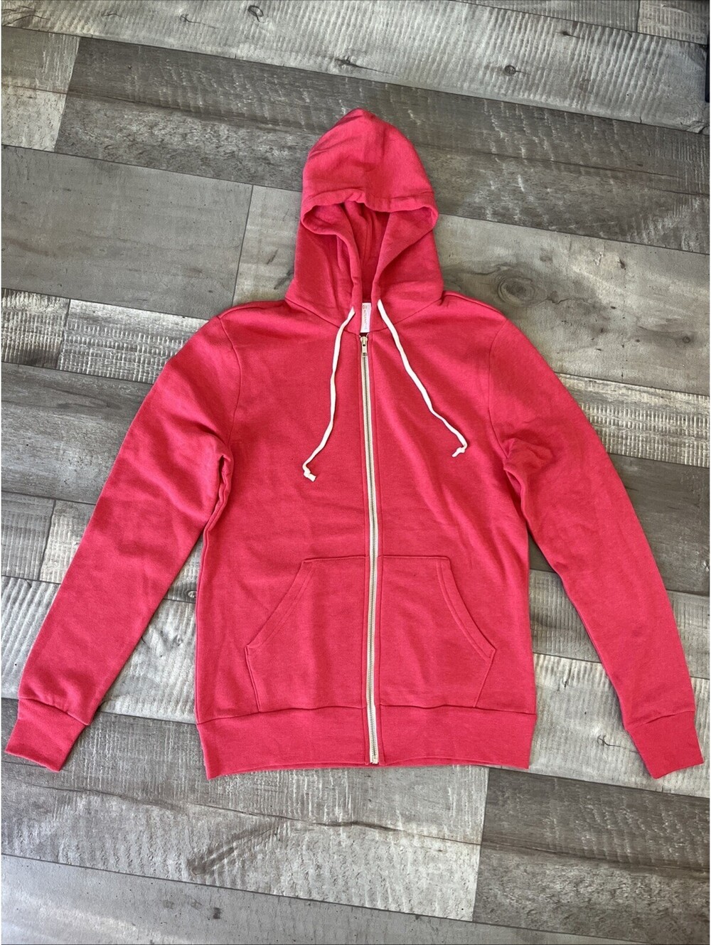 alternative apparel Zipped Hoodie Unisex Sweatshirt Heather Red Size XL RARE